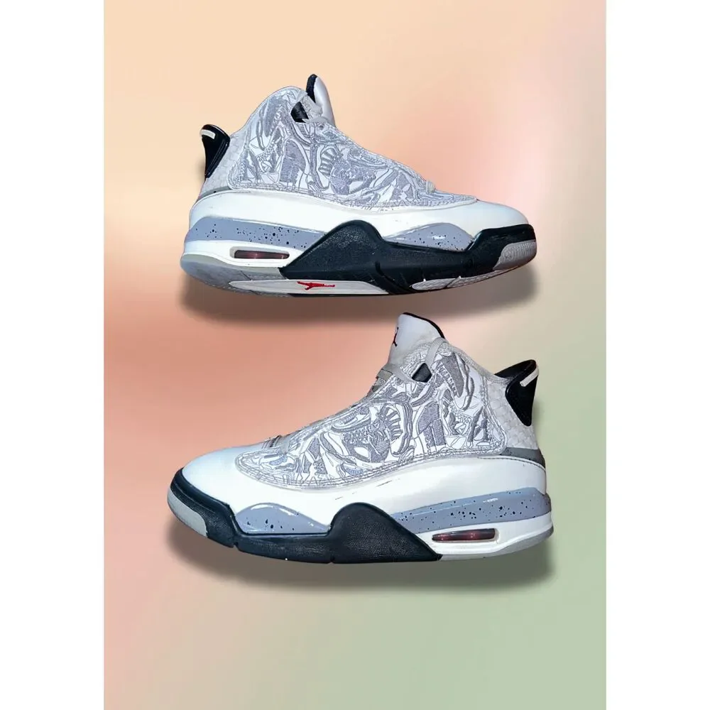 Nike Air Jordan Dub Zero White Cement 311047-105 Youth Size 5Y Sneakers